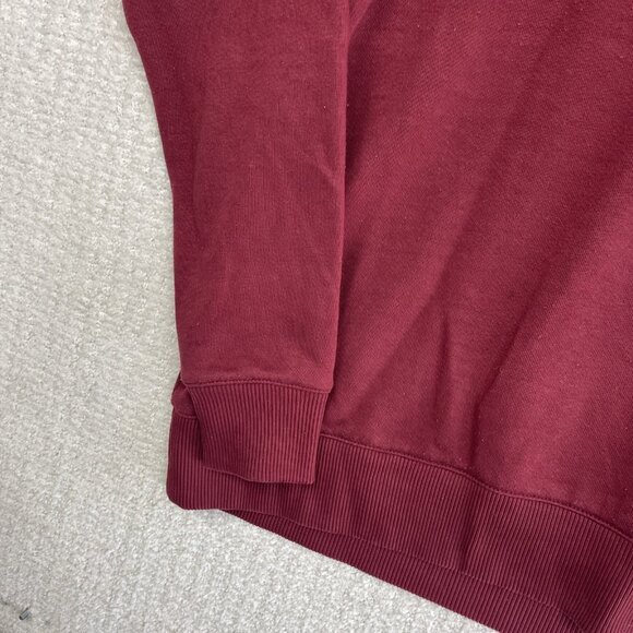 Calvin Klein 1/4 Zip Sweater Mens S Cotton Maroon Knit Mock Neck Pullover Read - Picture 6 of 16